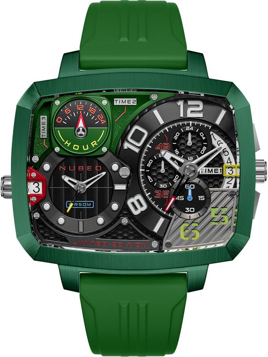Image du produit Nubeo NB-6084-03 Montre pour homme Odyssey Triple Time-Zone Limited 58mm 5ATM (Chronographe)
