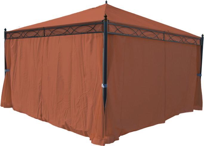 Image du produit Swisshandel24 Lot de 4 panneaux latéraux pour pergola Cadiz, panneau latéral de rechange pour pavillon 4x4m (205 cm, 383 cm)