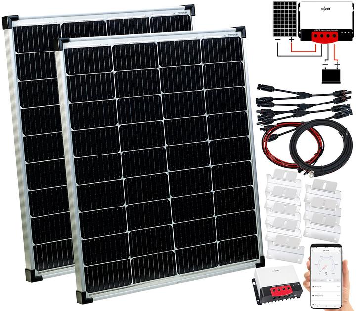 Revolt MPPT charge controller with 2x 110 W solar module