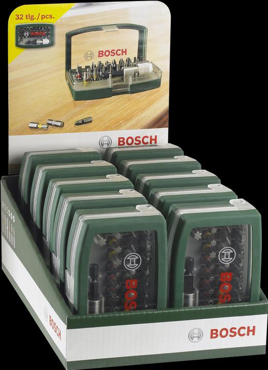 Produktbild Bosch Zubehör Schrauberbit-Set mit Farbcodierung, 32-teilig (Innensechsrund TX M10, Innensechsrund TX M15, Innensechsrund TX M20, Innensechsrund TX M30, Kreuz Phillips PH M1, Kreuz Phillips PH M2, Innensechsrund TX M25, Innensechsrund TX M27, Innensechsrund TX M40, Kreuz Pozidriv PZ M1, Kreuz Pozidriv PZ M2, Kreuz Phillips PH M3, Kreuz Pozidriv PZ M3)