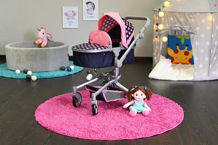 Image du produit Knorrtoys Poussette de poupée Boonk - "Pink Hearts