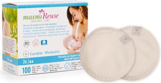 Produktbild Masmi Bio Stilleinlagen Waschbar - Reuse (2 x)