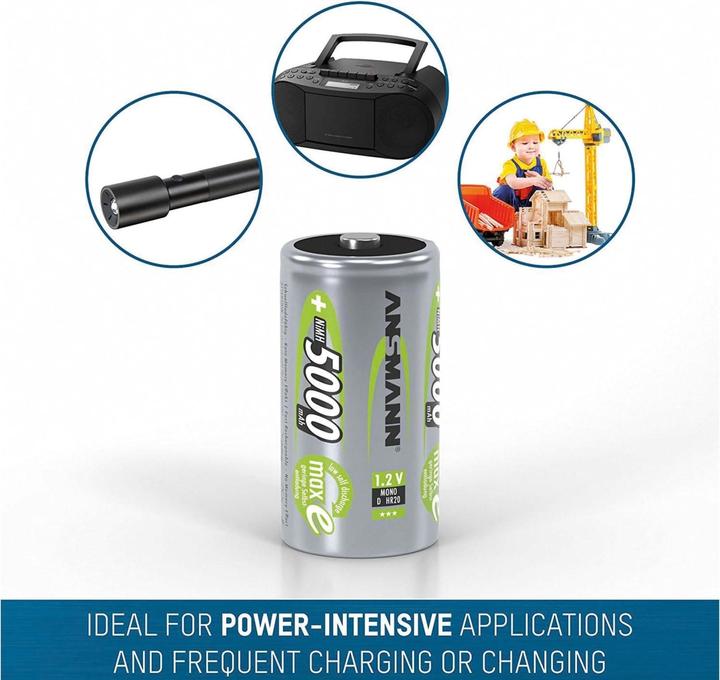 Image du produit Ansmann Mono D (2 pcs, D, 5000 mAh)
