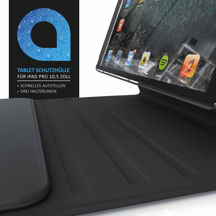 Produktbild Aplic Tablet Tastatur, Kunstledercase für iPad Pro 10,5", Bluetooth Keyboard mit Apple Layout (DE, iPad Pro 10.5)