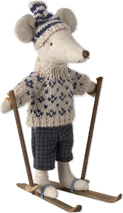 Image du produit Maileg Souris d'hiver avec kit de ski (16 cm)