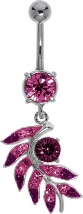 Actual product image Bijouteria Bellypiercing (Crystal, Surgical steel 316L, Brass rhodium plated)