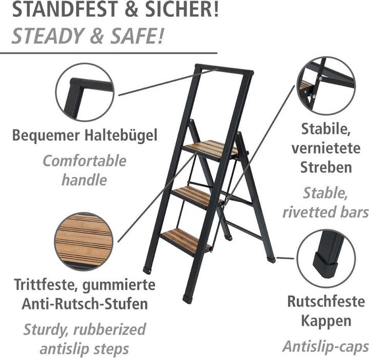 Produktbild Wenko Klapptrittleiter (Trittleiter, 69 cm)