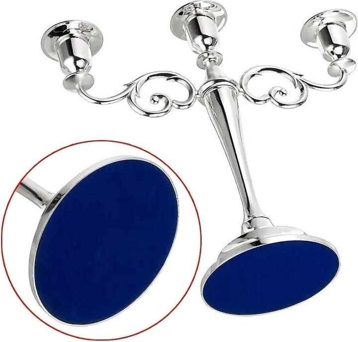 Image du produit Cbx Kerzenständer 3 Köpfe, Kerzenleuchter 3-armig, Kerzenhalter Silber