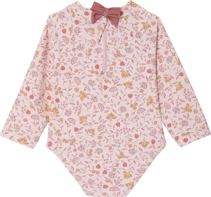 Vertbaudet Mädchen Baby Badeanzug mit langen Ärmeln, Blumenprint (92)