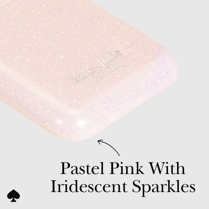 Actual product image Kate Spade MagSafe Flip Wallet – Magnetische Geldbörse (That Sparkle Pink)