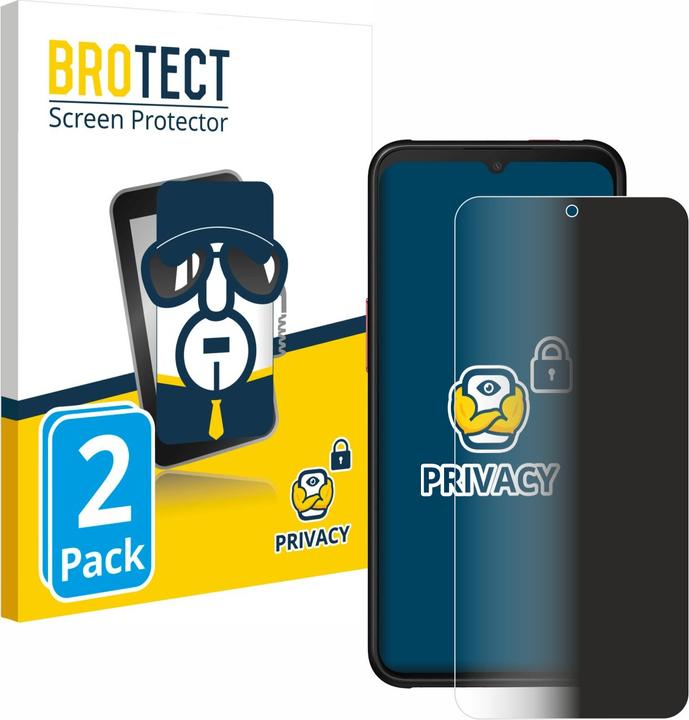 Productafbeelding BROTECT Anti-spionnetje privacyfolie Beschermfolie tegen blauw licht (2 Stuk, Samsung Galaxy XCover 6 Pro)