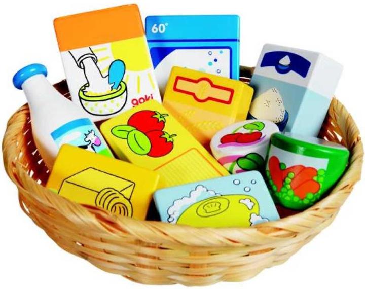 Actual product image Goki Shop Miniatures in a Basket