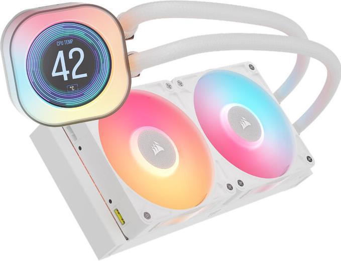 Actual product image Corsair iCUE LINK TITAN 240 RX LCD White AIO, 240mm Radiator, Liquid CPU Cooler (275 mm)
