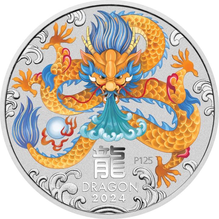 Actual product image The Perth Mint Silber Lunar Drache 1000 g coloriert - 2024 (1.00, 2024)