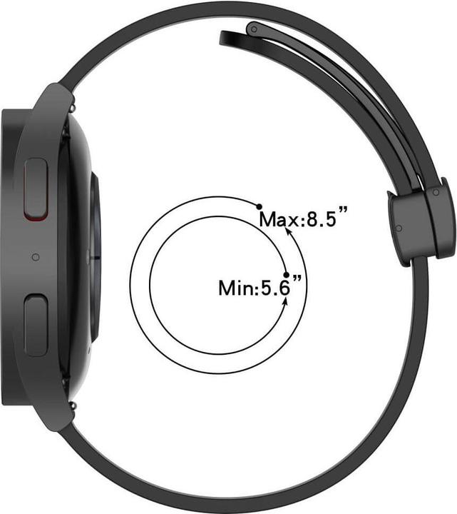 Produktbild Cover-Discount Silikon Ersatzarmband 20mm schwarz (20 mm, Silikon)