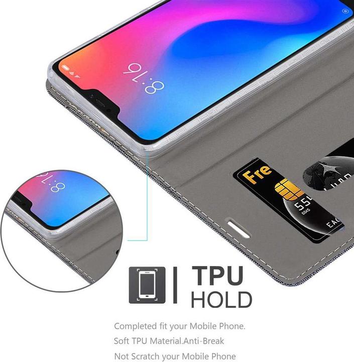 Image du produit Cadorabo Couverture look jeans Book (Mi A2 lite, Xiaomi Redmi 6 Pro)