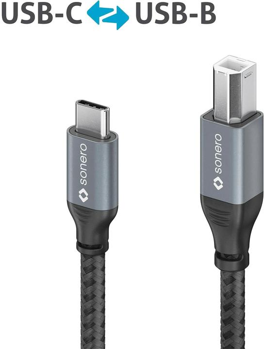 Immagine prodotto Sonero Cavo USB 2.0 USB C - USB B 1 m (1 m, USB 2.0)