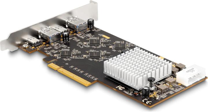 Actual product image Delock PCI Express x8 card with 2 x USB 20 Gbps USB Type-C™ socket and 2 x USB 5 Gbps Type-A socket