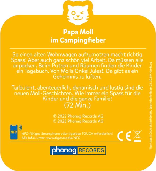 Actual product image Tigermedia tigercard - Papa Moll in camping fever (Swiss German)