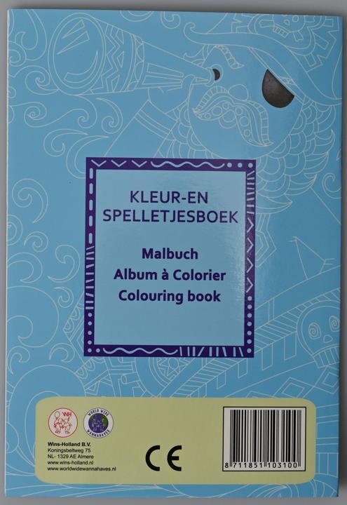 Actual product image Wins Holland Colouring and games booklet, set of 24.