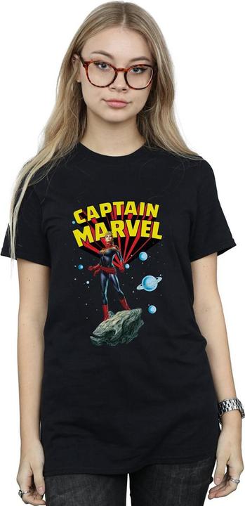 Actual product image Womens/Ladies Captain Space Pose Cotton Boyfriend T-Shirt (L)