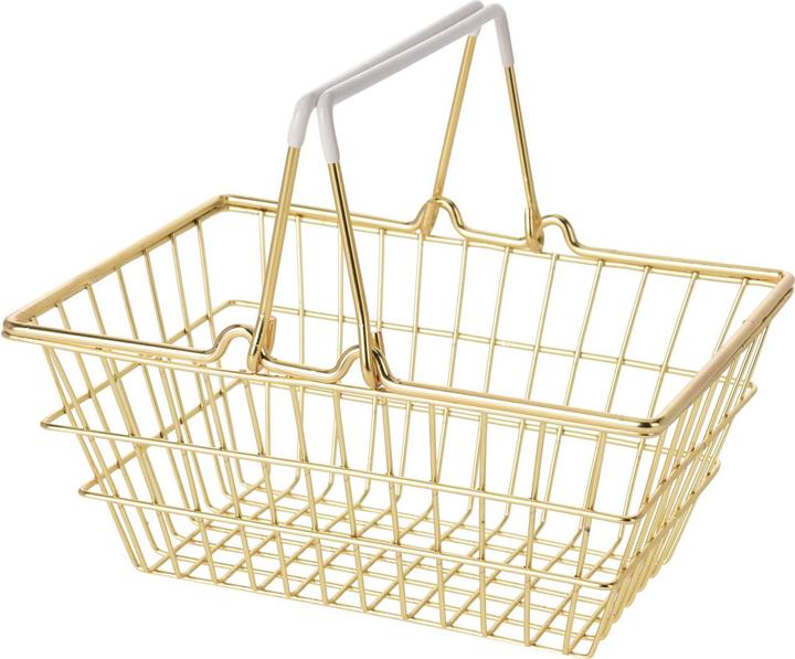 Image du produit Casativo Panier de rangement avec anse, métal doré