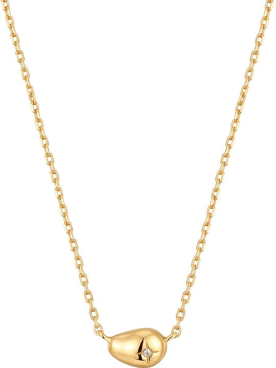 Ania Haie N043-04G Pearl Power Damen Halskette, verstellbar (Plata Esterlina 925)