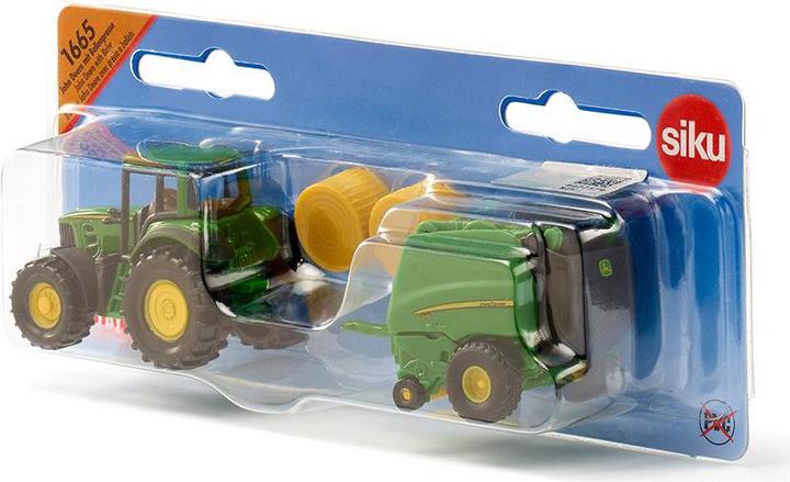 Produktbild Siku 1665 John Deere mit Ballenpresse