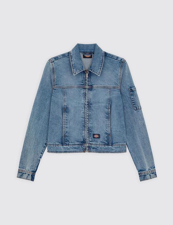 Dickies Denim Slim Jacket W Rinsed Fade