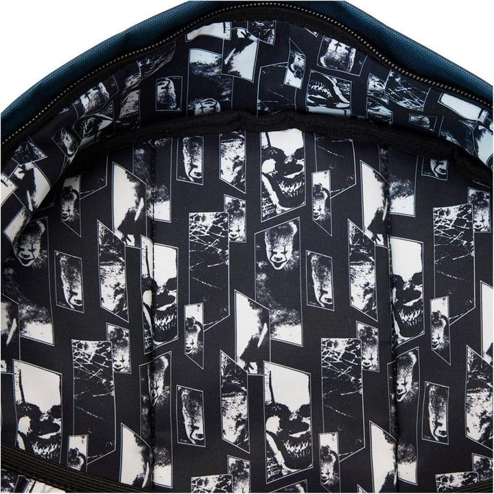 Actual product image Loungefly IT by Full-Size Backpack Pennywise I Heart Horror