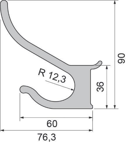 Produktbild OK-Line Kleiderhaken einzeln Wall System (1 Stk.)