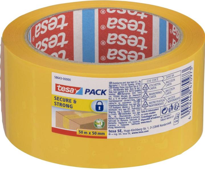 Immagine prodotto tesa Nastro da imballaggio tesapack SICURO e FORTE con effetto sigillante (50 mm)