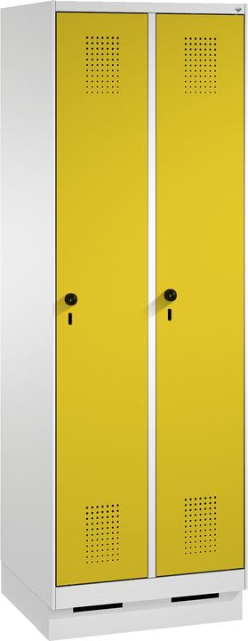Produktbild C+P Garderobenschrank S 3000 Evolo, Abteilbreite 30 cm, mit Sockel (60 cm, 195 cm)