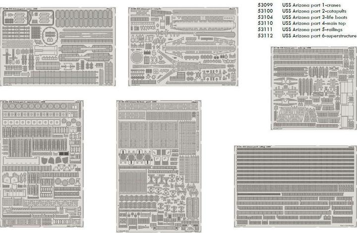 Produktbild Eduard USS ARIZONA 1/200 -Part I. for Trumpeter
