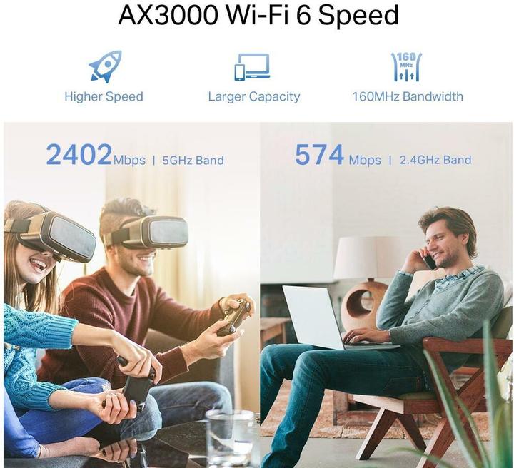 Productafbeelding TP-Link RE705X - Wi-Fi 6 range extender (2402 Mbit/s, 574 Mbit/s)