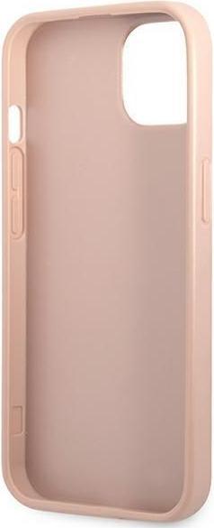 Image du produit Guess GUHCP13SPSATLP iPhone 13 mini 5.4 pouces Rouge/Rose Hard Case SaffianoTriangle Logo (Apple iPhone 13 mini)