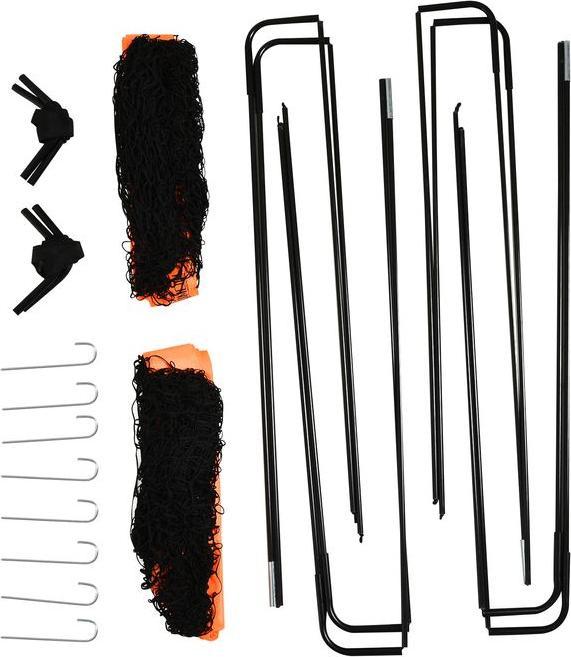 Produktbild Swisshandel24 Fussballtore Fussballnetz 2er Set Minitore Faltbar Oxfordstoff Outdoor Orange