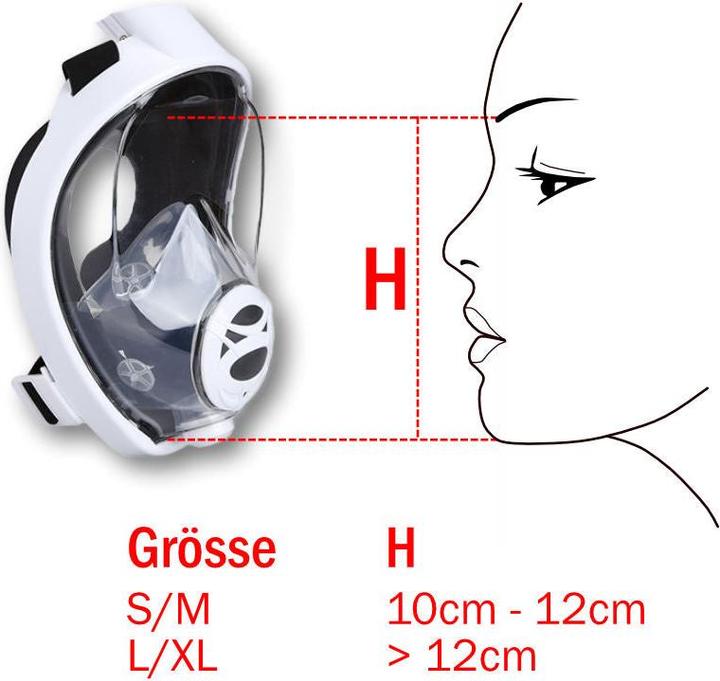 Actual product image Hermex Snorkel Mask Full Face Mask Diving Mask Swimming Goggles