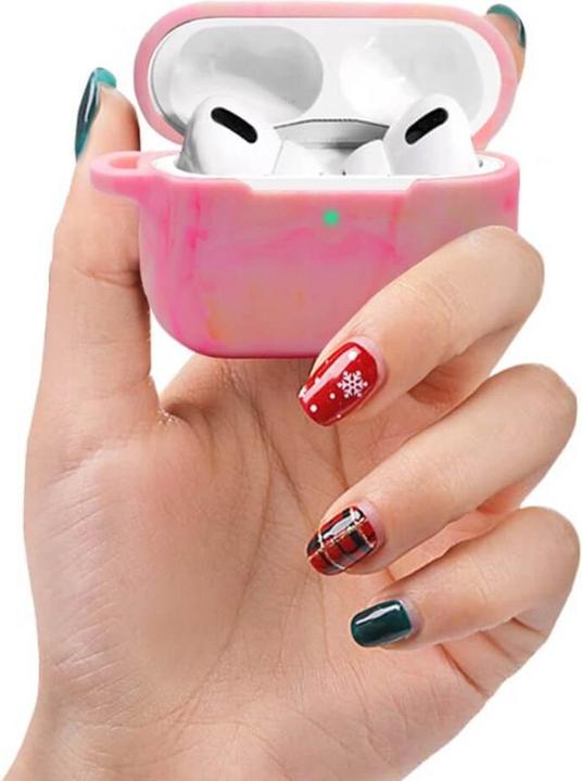 Immagine prodotto Cover-Discount AirPods Pro 2 - Custodia protettiva in silicone rosa marmo (Manicotto per cuffie)