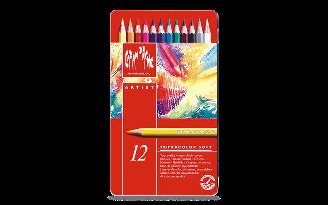 Actual product image Caran d'Ache Supracolor Aquarelle Metallschachtel (Multicoloured, 12 x)