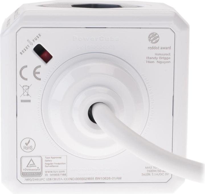 Image du produit Allocacoc PowerCube S+ (6 x, Type 13, USB-A, 3 m)