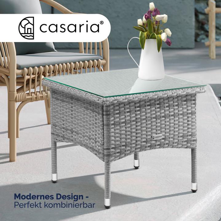 Image du produit Casaria Table de jardin en polyrotin