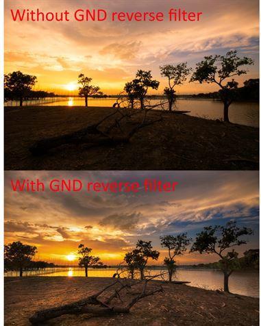 Actual product image Marumi Magnetic Grey Gradient Filter Reverse GND8 100x150 mm (15000 mm, Neutral density filter)