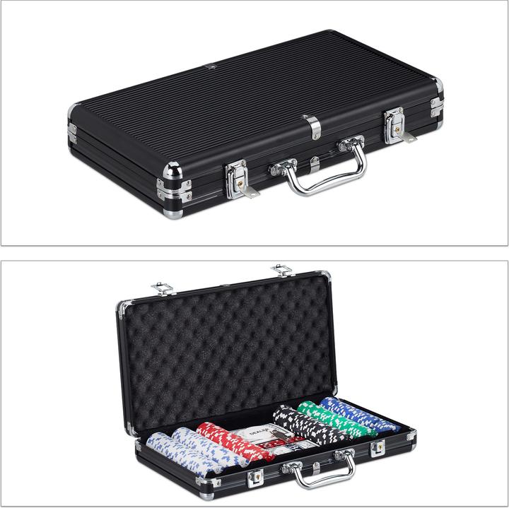 Actual product image Relaxdays Poker case (Multilingual)