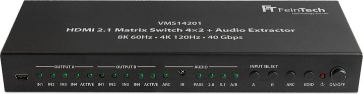 Actual product image FeinTech HDMI 2.1 Matrix Switch 4x2 Switcher