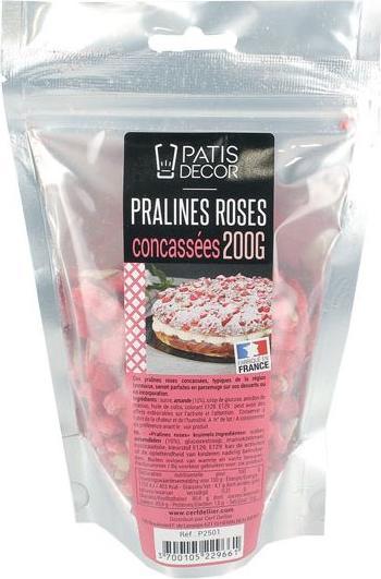 Image du produit Patisdécor Pralines roses, concassées (200g) (200 g)