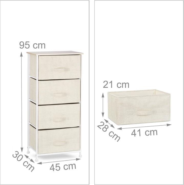 Produktbild Relaxdays Schubladenbox (45 x 30 x 95 cm)