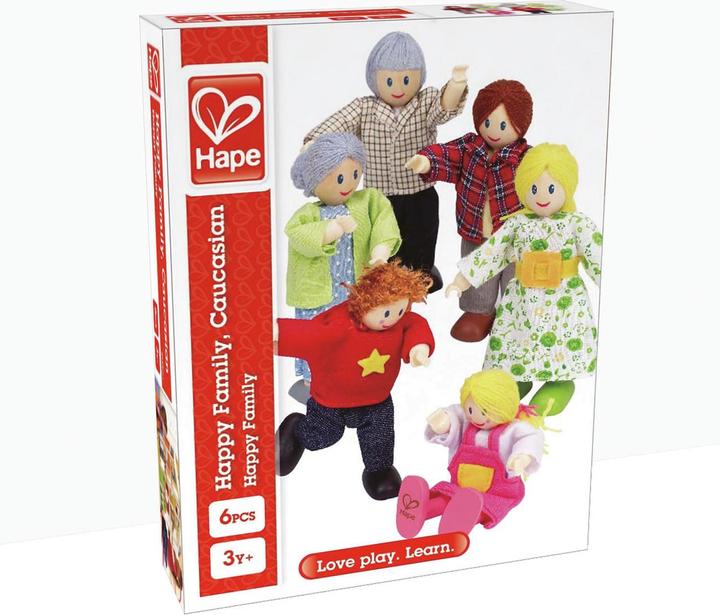 Actual product image Hape Doll family light skin colour