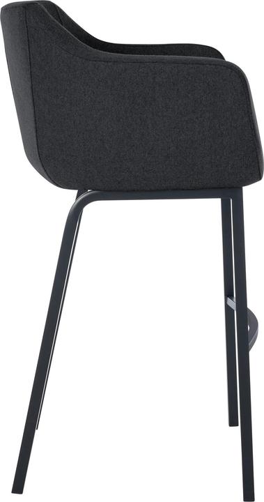 Actual product image CLP Monea B felt bar stool, anthracite