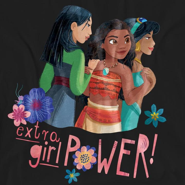Immagine prodotto Disney Princess Extra Girl Power! Maglietta Mulan Moana Jasmine Adulto Unisex (S)